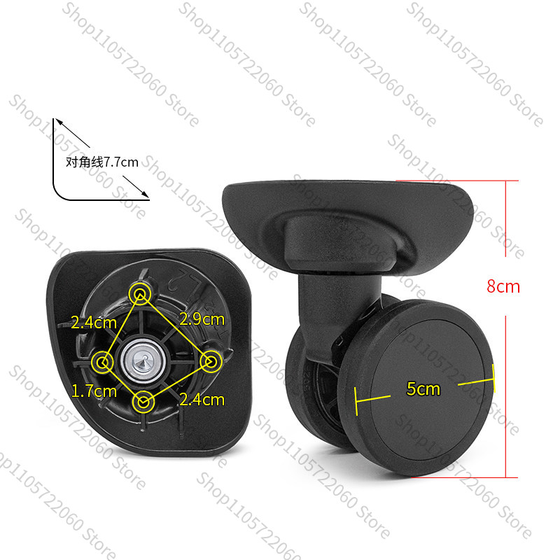Silent Replacement Luggage Wheels - Para Rodízio Giratório Silencioso T28-2 W334